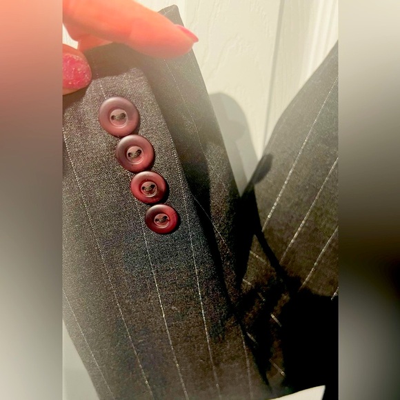 Classiques Entier blazer Grey with Silver sparkle pinstripe size 10 - Picture 2 of 13